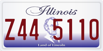 IL license plate Z445110