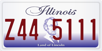 IL license plate Z445111