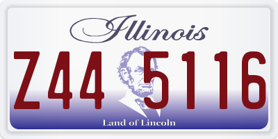 IL license plate Z445116