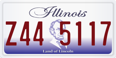 IL license plate Z445117
