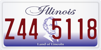 IL license plate Z445118