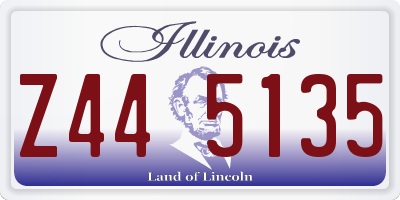 IL license plate Z445135