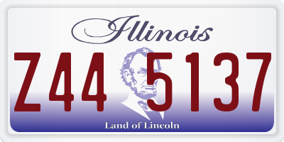 IL license plate Z445137