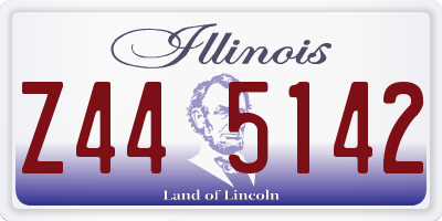 IL license plate Z445142
