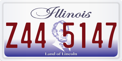 IL license plate Z445147