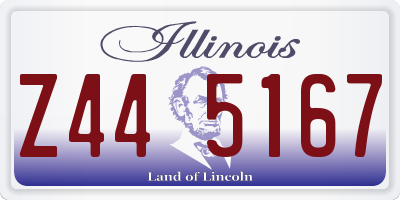 IL license plate Z445167
