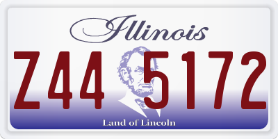 IL license plate Z445172