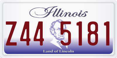 IL license plate Z445181