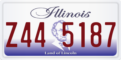 IL license plate Z445187