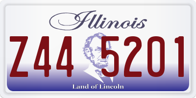 IL license plate Z445201