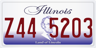 IL license plate Z445203