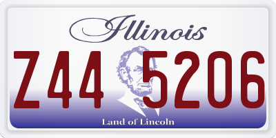 IL license plate Z445206
