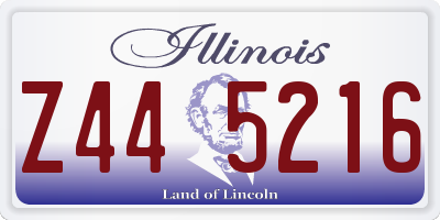 IL license plate Z445216