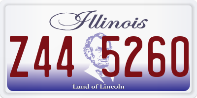 IL license plate Z445260