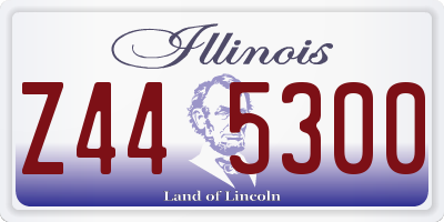 IL license plate Z445300
