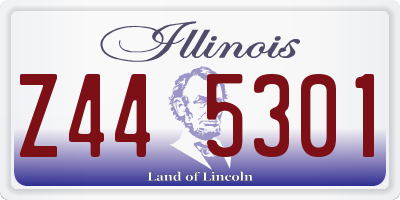 IL license plate Z445301