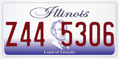 IL license plate Z445306