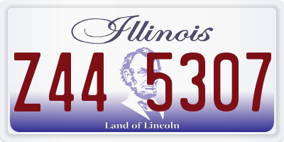 IL license plate Z445307