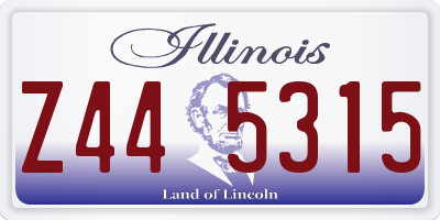 IL license plate Z445315