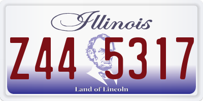 IL license plate Z445317