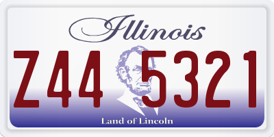IL license plate Z445321