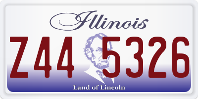 IL license plate Z445326