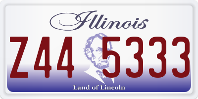 IL license plate Z445333