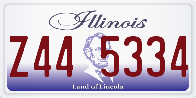 IL license plate Z445334