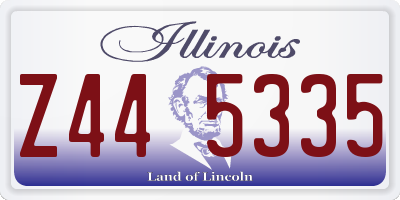 IL license plate Z445335
