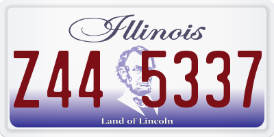 IL license plate Z445337