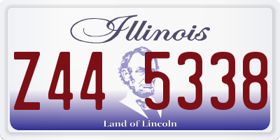 IL license plate Z445338