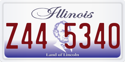 IL license plate Z445340