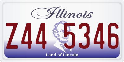 IL license plate Z445346