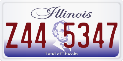 IL license plate Z445347