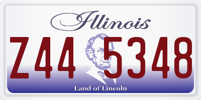 IL license plate Z445348