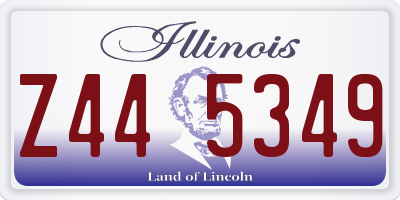 IL license plate Z445349