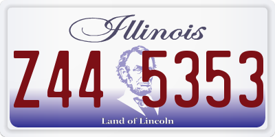 IL license plate Z445353