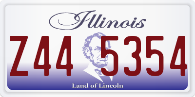 IL license plate Z445354