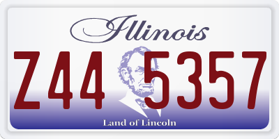 IL license plate Z445357