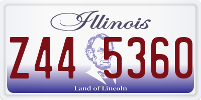 IL license plate Z445360