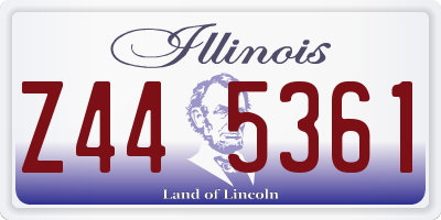 IL license plate Z445361