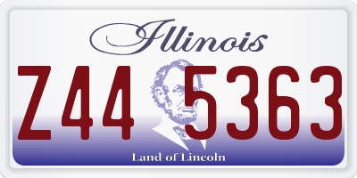 IL license plate Z445363