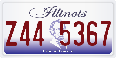 IL license plate Z445367