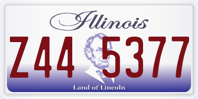 IL license plate Z445377