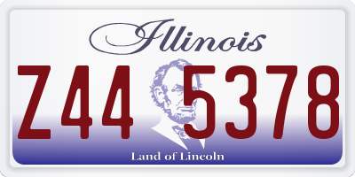 IL license plate Z445378