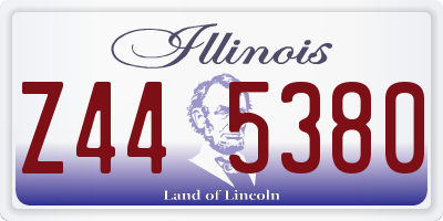 IL license plate Z445380