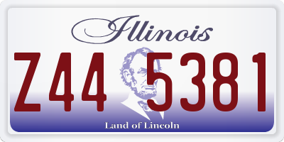 IL license plate Z445381