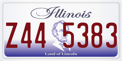 IL license plate Z445383