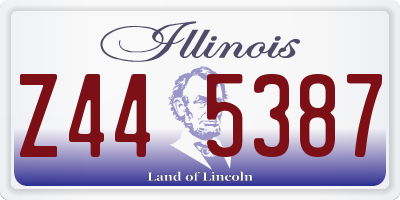 IL license plate Z445387