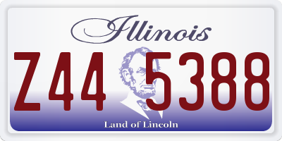 IL license plate Z445388